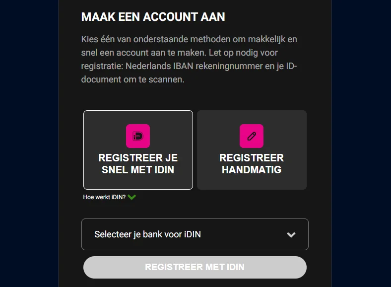 vbet Casino registratie
